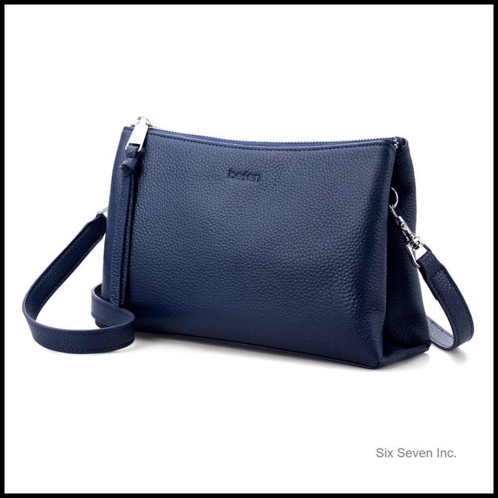 Genuine Leather Crossbody Bag Minimal Chic Rfid Blocking Small Purse